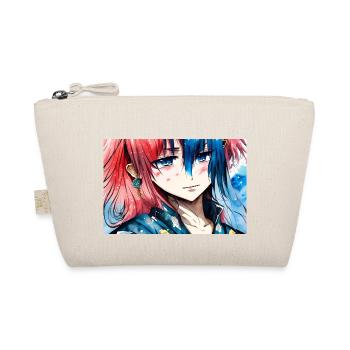 Girl Colorful Hair Manga - Organic Pouch - nature - Front