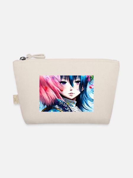 Japan Mädchen Girl Anime - Organic Pouch - nature - Front