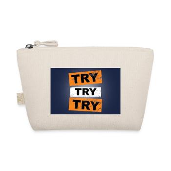 Try try try saying lettering - Organic Pouch - nature - Front