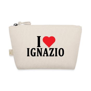 T-Shirt Ich liebe Ignazio T-Shirt Geschenkidee - Bio-Täschchen - Natur - Vorne
