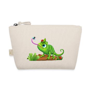 Funny chameleon plays with insects - Organic Pouch - nature - Front