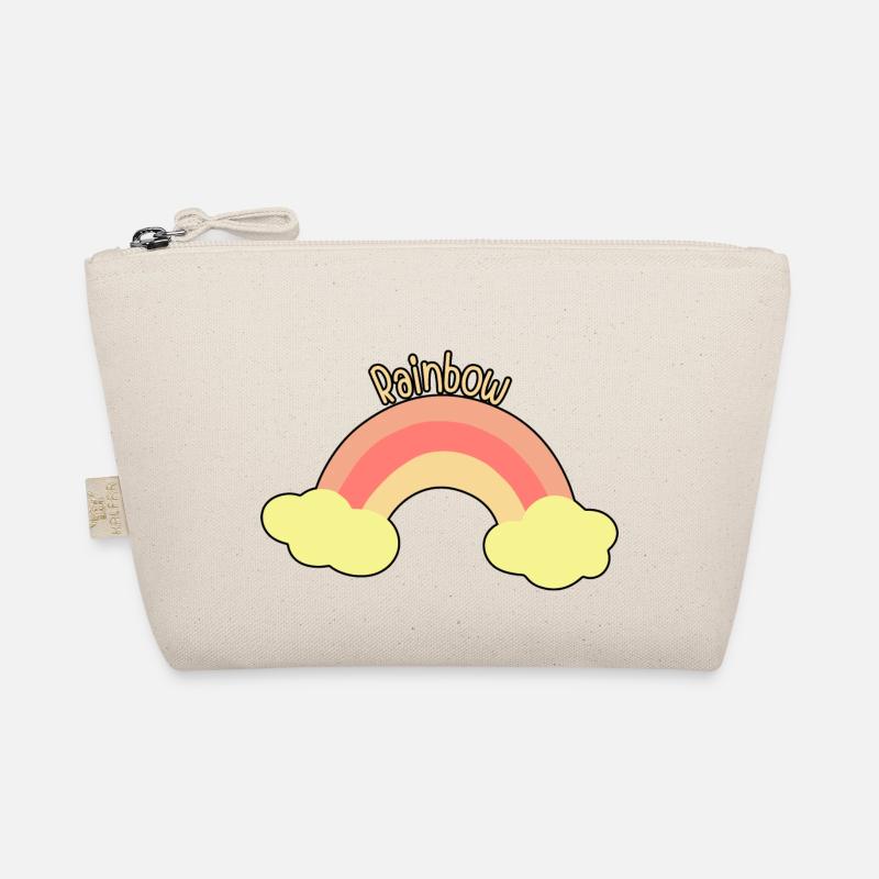 Pastel rainbow with clouds Organic Pouch