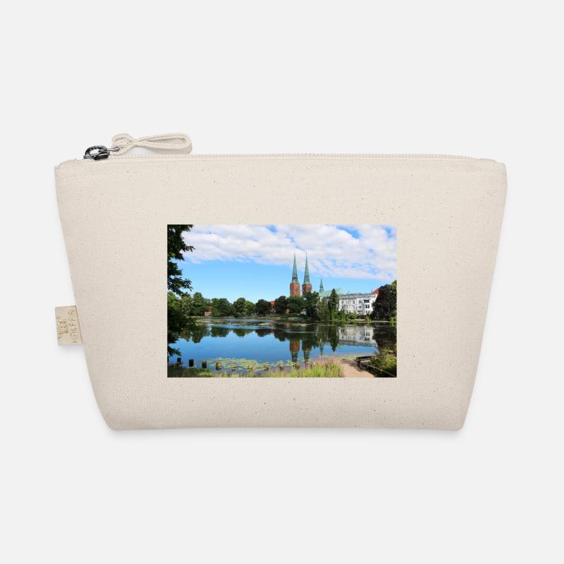 idyllischer See mit Kirche Bio-Täschchen