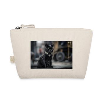 Cat Black 9 - Bio-Täschchen - Natur - Vorne