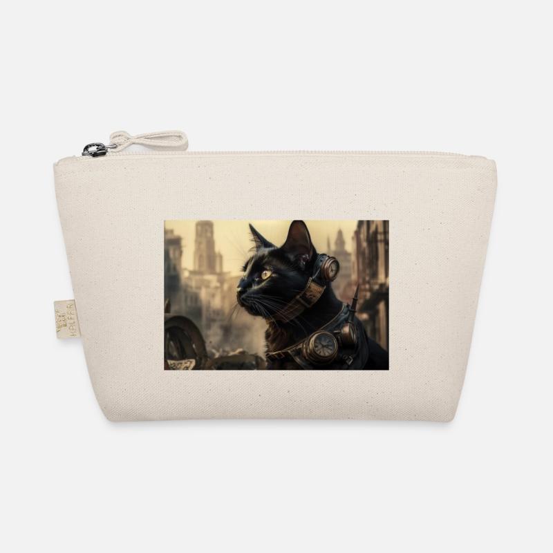 Cat Black 8 - Bio-Täschchen - Natur