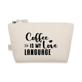 Coffee is my love Language - Organic Pouch - nature - Front