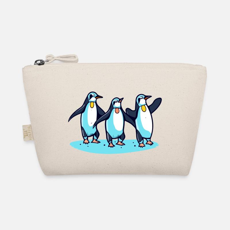 Pinguine feiern - Bio-Täschchen - Natur