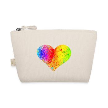 Rainbow Heart - Organic Pouch - nature - Front