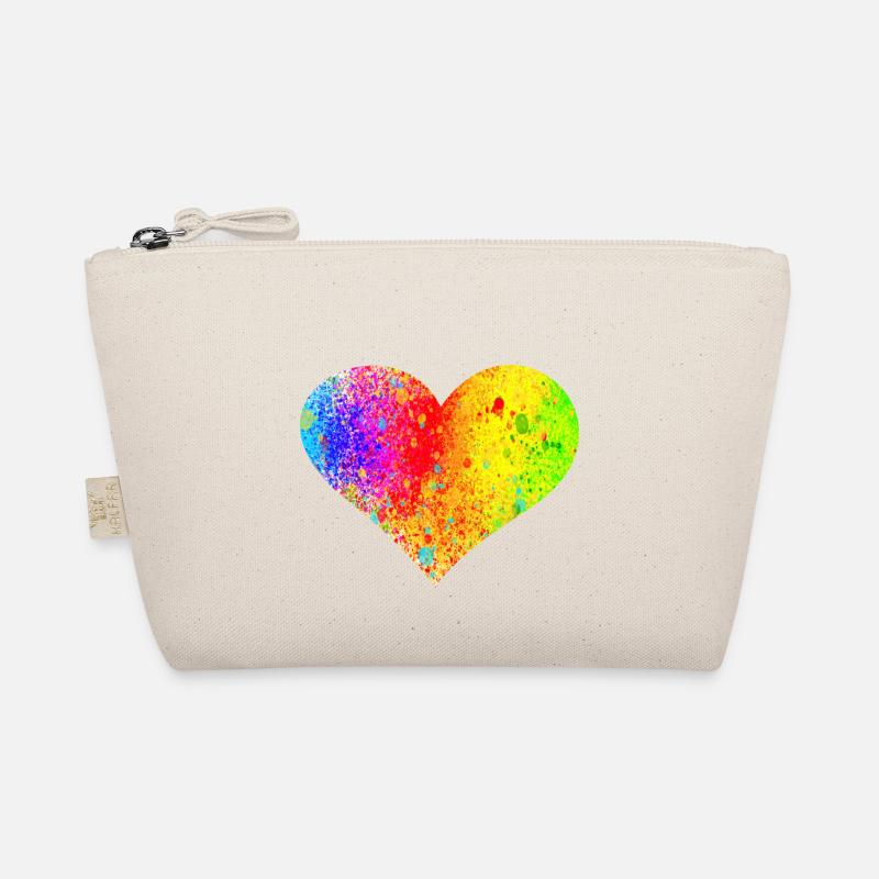 Regenbogen Herz Bio-Täschchen