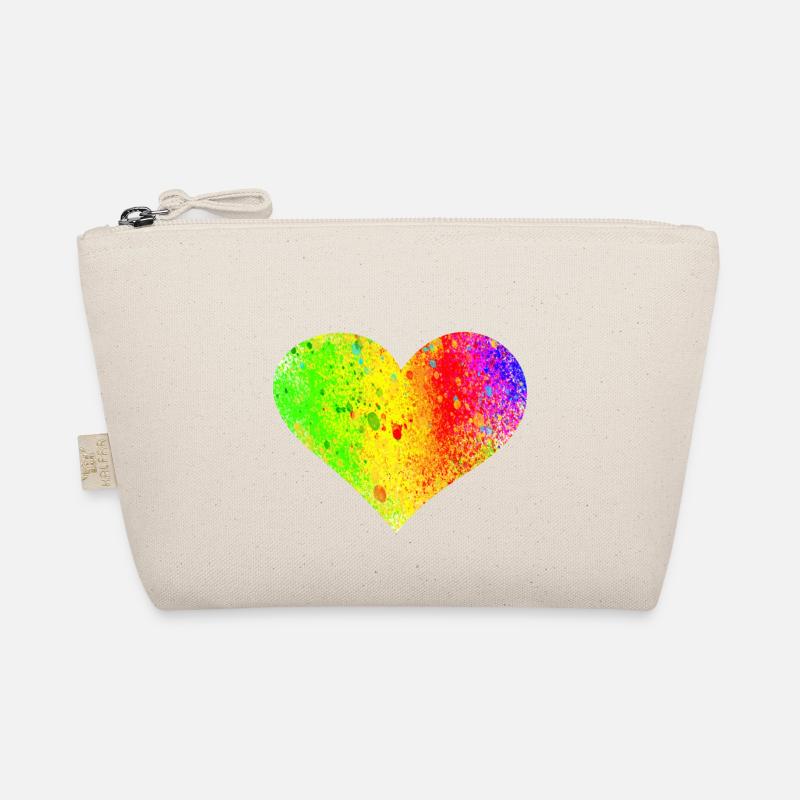 Regenbogen Herz Bio-Täschchen