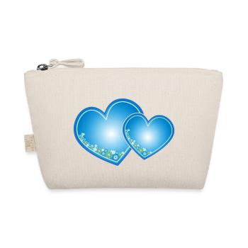 Coeurs bleus - Trousse biologique - nature - Devant