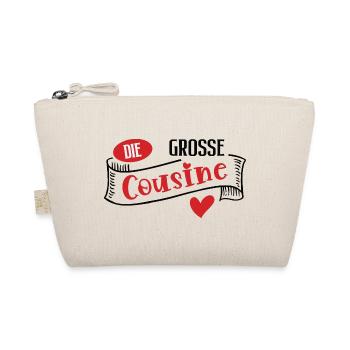 Grosse Cousine Outfit Schwester Große Cousinen - Bio-Täschchen - Natur - Vorne