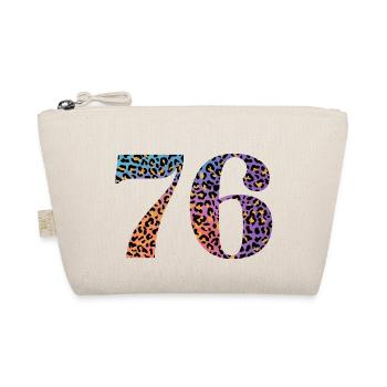 76th Birthday Leopard - Organic Pouch - nature - Front
