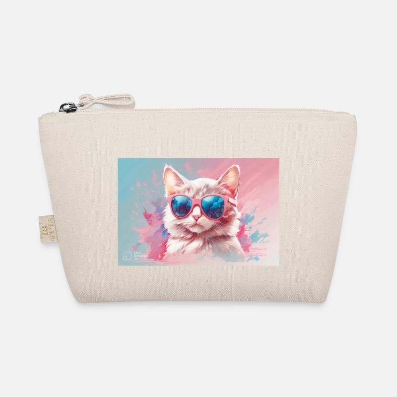 Rosa Katze Bio-Täschchen