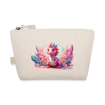Niedlicher Drache, bunt, Fantasy, Kind, Geschenk - Bio-Täschchen - Natur - Vorne