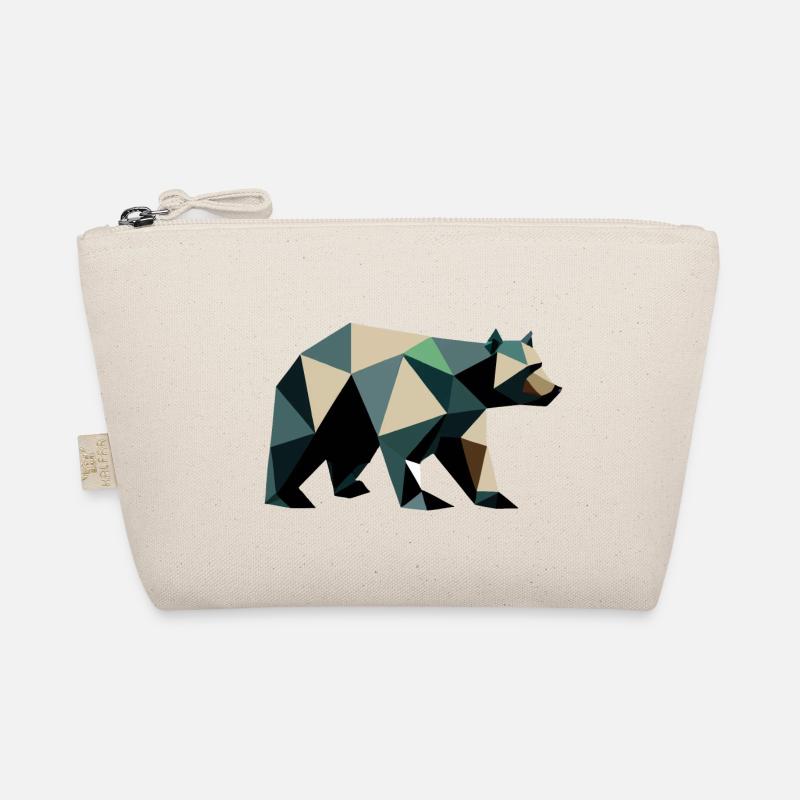 Bear, Polygon, Angular, Hiking, Trees, Animal, Wilderness, Nature Organic Pouch