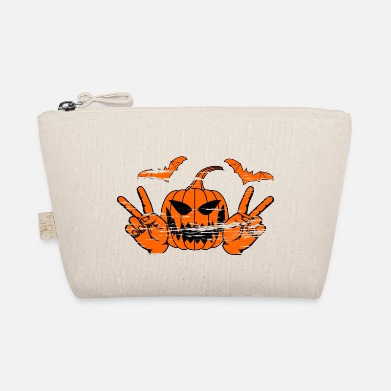 Helloween Frieden Victory Hand Symbol used - Bio-Täschchen - Natur