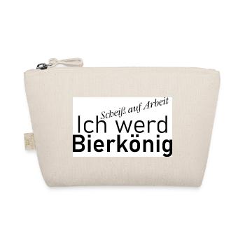 "Ich werd Bierkönig" - Schriftzug - Bio-Täschchen - Natur - Vorne