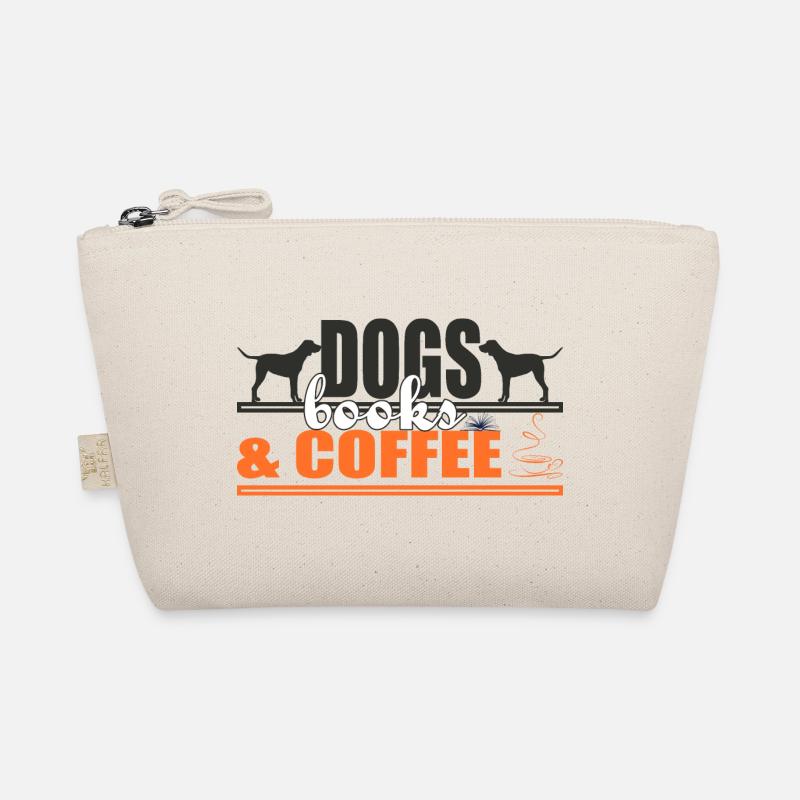 Dogs Books And Coffee - Bio-Täschchen - Natur
