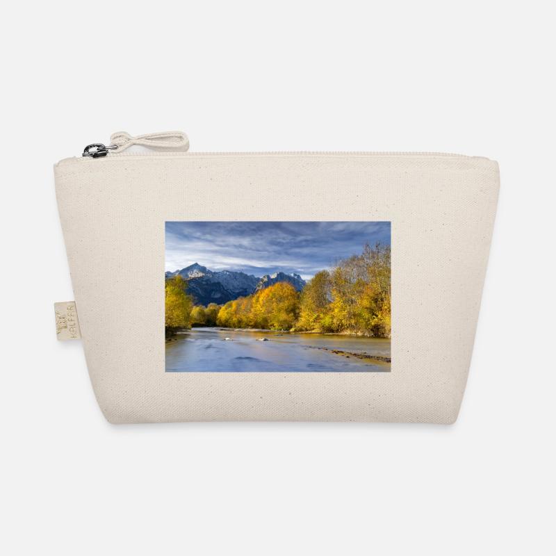 Herbststimmung an der Loisach mit Zugspitze - Bio-Täschchen - Natur