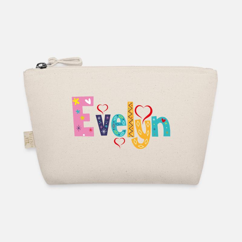 Personalized Evelyn Name - Organic Pouch - nature