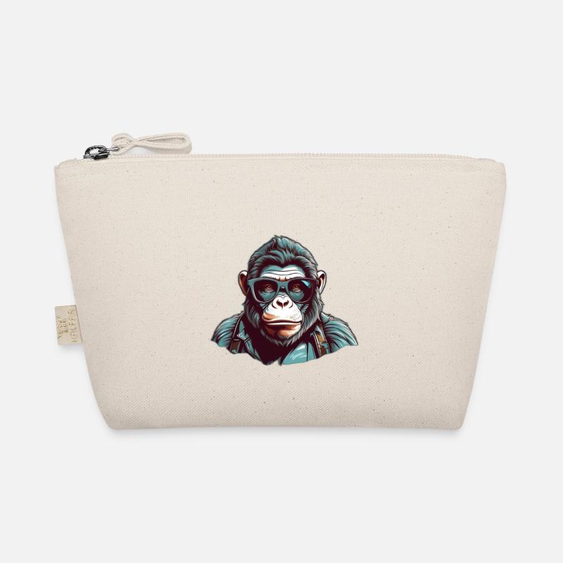 Stilvoller Gorilla - Bio-Täschchen - Natur