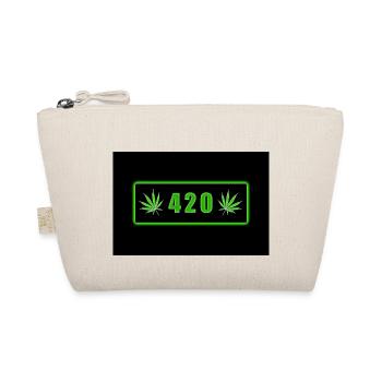 Happy 420 (4:20, 4/20) Day neon sign - Organic Pouch - nature - Front