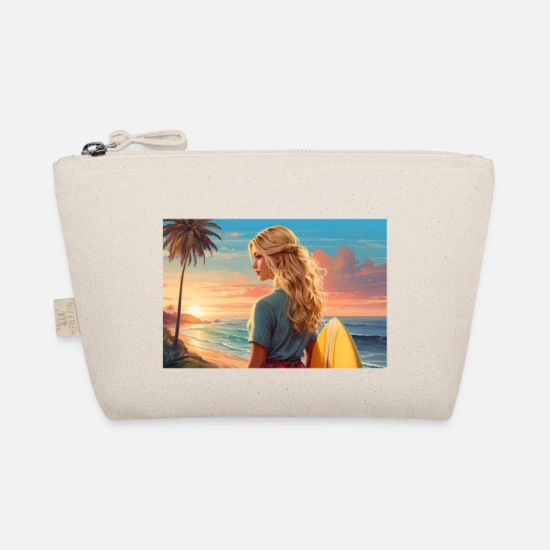 Surfer-Girl - Bio-Täschchen - Natur