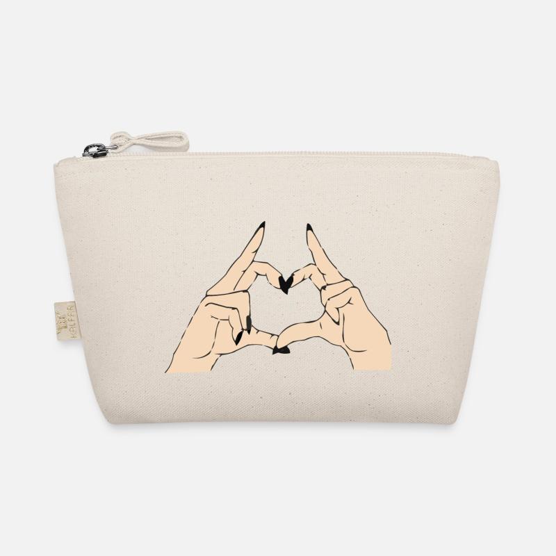 Love Heart - Bio-Täschchen - Natur
