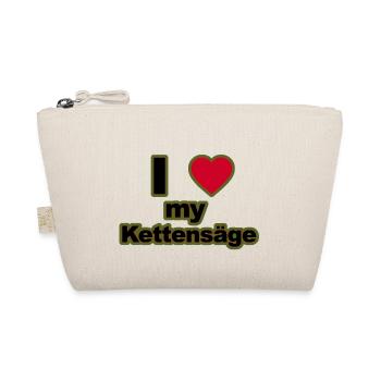 Love my Kettensäge schwarz - Bio-Täschchen - Natur - Vorne