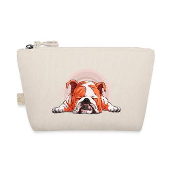 Dog Bulldog Animals Puppy Cute Dog Watercolor Art - Organic Pouch - nature - Front