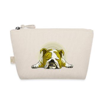 Dog Bulldog Animals Puppy Cute Dog Watercolor Art - Organic Pouch - nature - Front