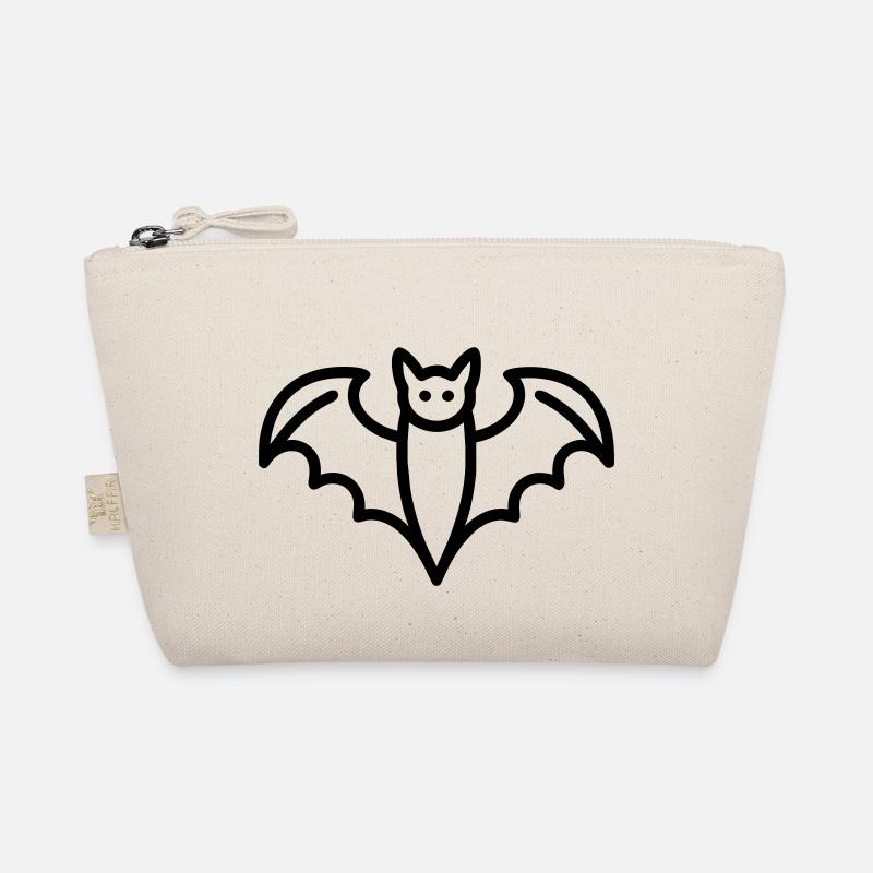 Fledermaus Symbol Halloween gruselig Geschenkidee - Bio-Täschchen - Natur
