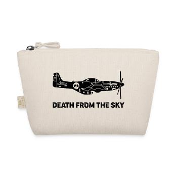 Vintage Fighter Plane (Black) - Organic Pouch - nature - Front