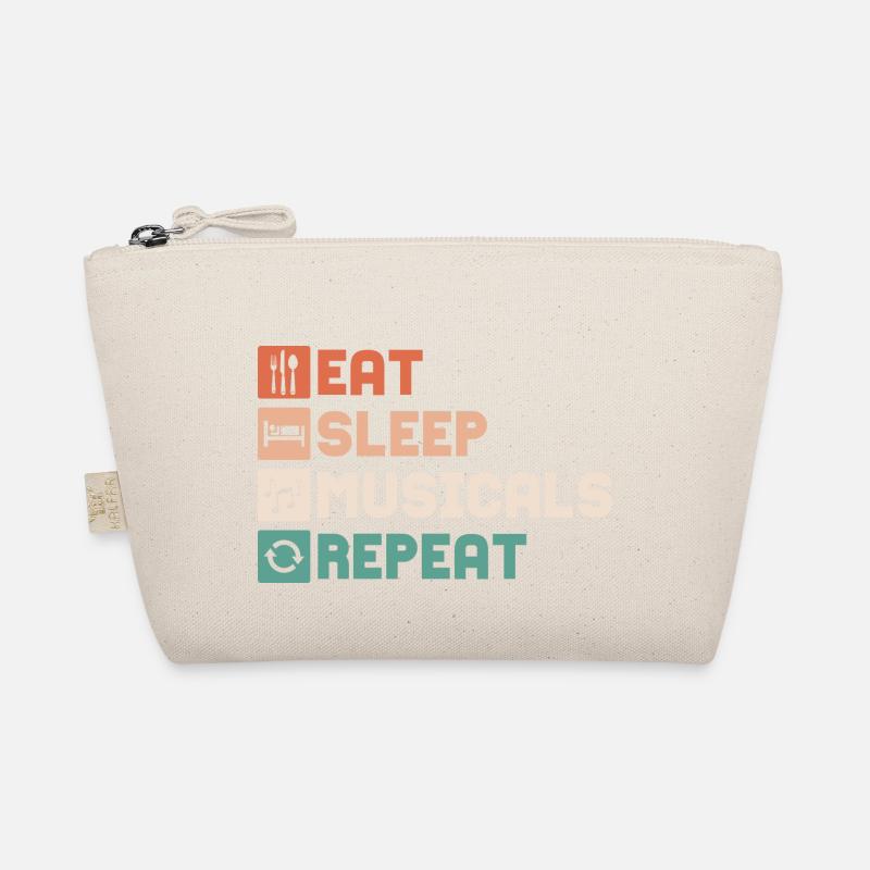 Eat Sleep Musicals Repeat Theater Singing Organic Pouch
