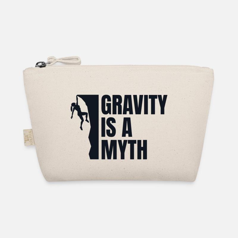 Gravity Is A Myth - Kletterer Geschenk - Bio-Täschchen - Natur