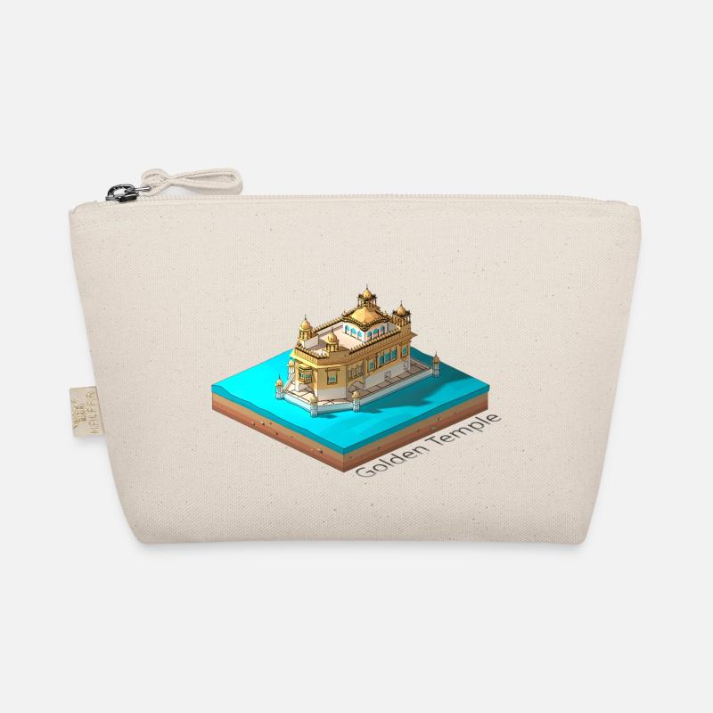 Geometric low poly Golden Temple Organic Pouch