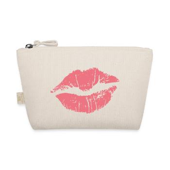 Kuss Kiss Liebe Kussmund JGA - Bio-Täschchen - Natur - Vorne