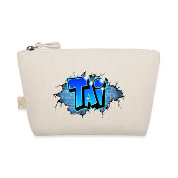 Graffiti TAI Wand Riss Blauer Ziegel - Bio-Täschchen - Natur - Vorne