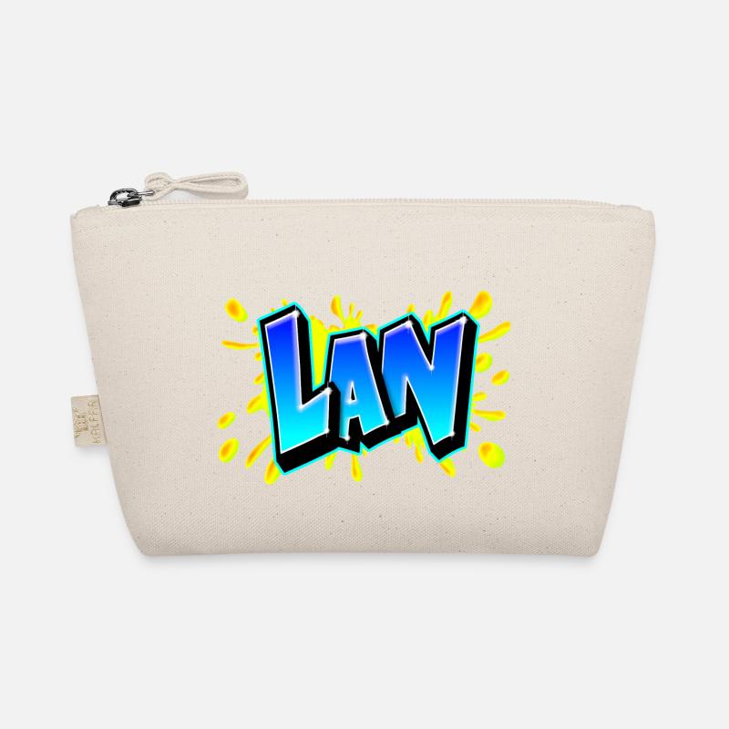 Graffiti "LAN" Druckbar auf jedem Medium! Bio-Täschchen