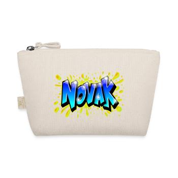 Graffiti NOVAK splash jaune prenom imprimable - Trousse biologique - nature - Devant