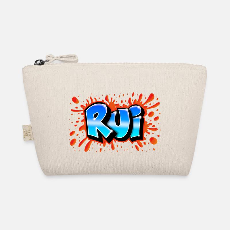 Graffiti prénom Rui+splash rouge Trousse biologique