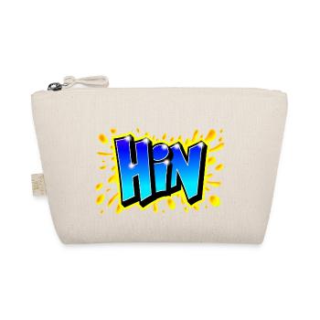 GRAFFITI VORNAME "HIN" DRUCKBAR VON MAX THE TAGGER - Bio-Täschchen - Natur - Vorne