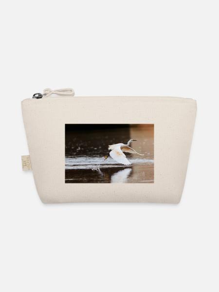 Little Egret 8 - Organic Pouch - nature - Front
