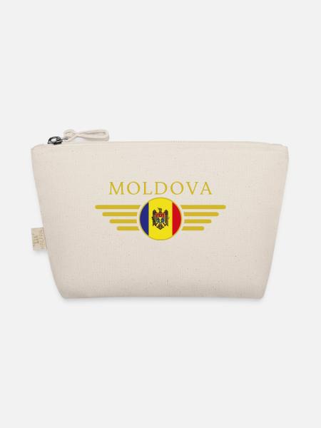 I Love Moldova, Elegance Style Design T-Shirt - Organic Pouch - nature - Front