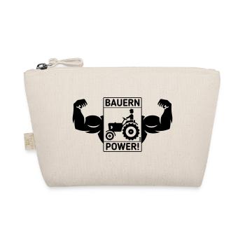 Bauern Power! (Landwirt Bauer Trecker Traktor / B) - Bio-Täschchen - Natur - Vorne