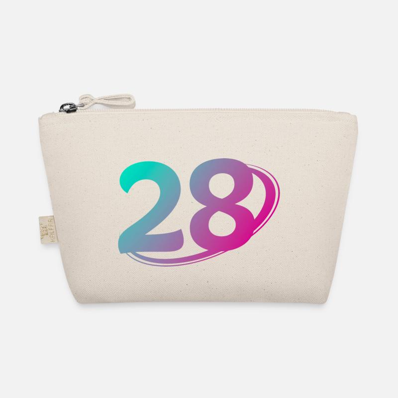 Number 28 multicolor Organic Pouch