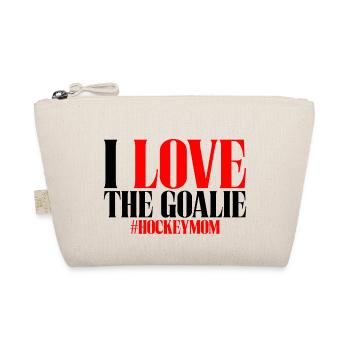 I Love The Goalie #hockeymom - Organic Pouch - nature - Front