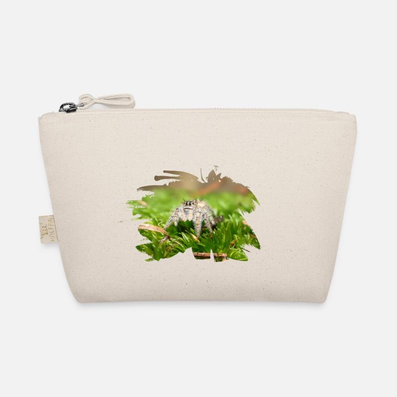 Phidippus texanus jumping spider, spring spinne. Bio-Täschchen