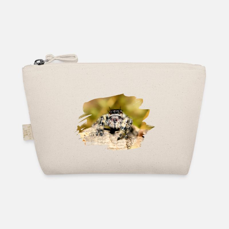 Phidippus bidentatus jumping spider spring spinne Organic Pouch